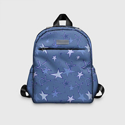 Детский рюкзак Gray-Blue Star Pattern, цвет: 3D-принт