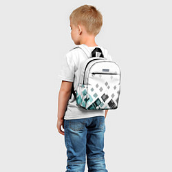 Детский рюкзак Geometric pattern Геометрический узор ромбы, цвет: 3D-принт — фото 2