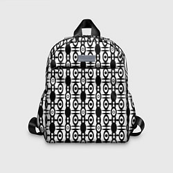 Детский рюкзак Черно-белый современный узор, цвет: 3D-принт