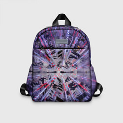 Детский рюкзак Неоновый абстрактный коридор - Фиолетовый, цвет: 3D-принт