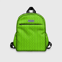 Детский рюкзак Зеленые волнистые узоры, цвет: 3D-принт