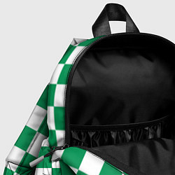 Детский рюкзак ФК Ахмат на фоне бело зеленой формы в квадрат, цвет: 3D-принт — фото 2
