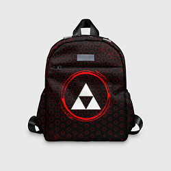 Детский рюкзак Символ Zelda и краска вокруг на темном фоне, цвет: 3D-принт