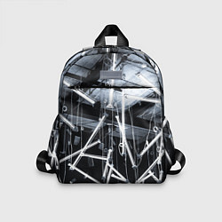 Детский рюкзак Абстрактное множество фонарей во тьме - Белый, цвет: 3D-принт