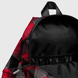 Детский рюкзак Красно-серый геометрический, цвет: 3D-принт — фото 2