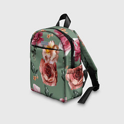 Детский рюкзак Цветы Нарисованные Розы и Пионы, цвет: 3D-принт — фото 2