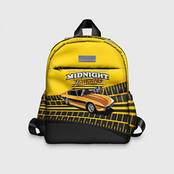 Детский рюкзак Желтый гоночный ретро - автомобиль, цвет: 3D-принт
