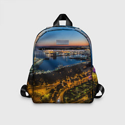Детский рюкзак Ночной город с высоты, цвет: 3D-принт