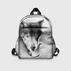 Детский рюкзак Love: Волк и волчица, цвет: 3D-принт