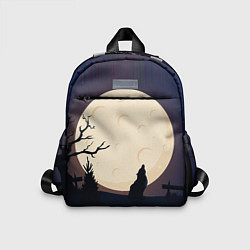 Детский рюкзак Волчица и луна, цвет: 3D-принт