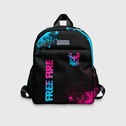 Детский рюкзак Free Fire - neon gradient: символ и надпись вертик