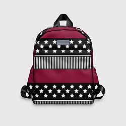 Детский рюкзак Burgundy black striped pattern