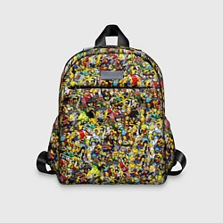 Детский рюкзак Симпсоны все Герои, цвет: 3D-принт
