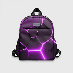 Детский рюкзак Фиолетовые неоновые геометрические плиты