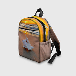 Детский рюкзак Ракушка на песочном берегу тихого океана, цвет: 3D-принт — фото 2