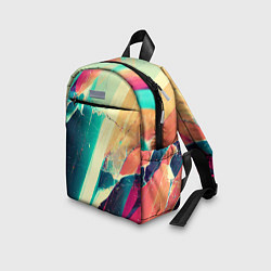 Детский рюкзак Разбитый экран, неоновые осколки, цвет: 3D-принт — фото 2