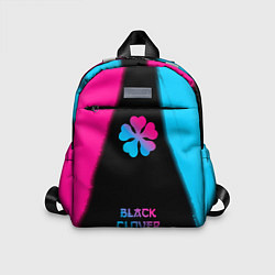 Детский рюкзак Black Clover - neon gradient: символ, надпись, цвет: 3D-принт