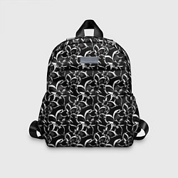 Детский рюкзак Черно-белый цветочный узор