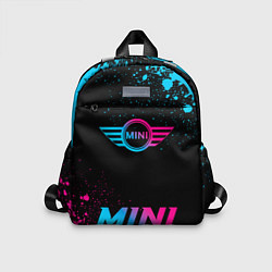 Детский рюкзак Mini - neon gradient: символ, надпись, цвет: 3D-принт
