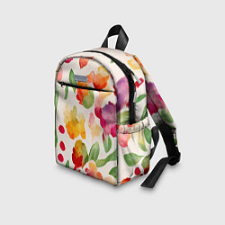 Детский рюкзак Романтичные акварельные цветы, цвет: 3D-принт — фото 2