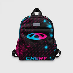 Детский рюкзак Chery - neon gradient: символ, надпись, цвет: 3D-принт