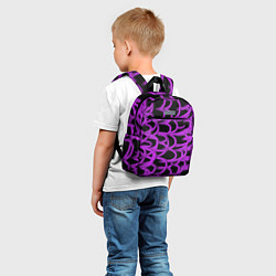 Детский рюкзак Нити из фиолетовой краски, цвет: 3D-принт — фото 2