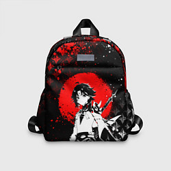 Детский рюкзак Аякс Сяо - Мрачный геншин, цвет: 3D-принт