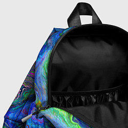 Детский рюкзак Цветные волновые разводы, цвет: 3D-принт — фото 2