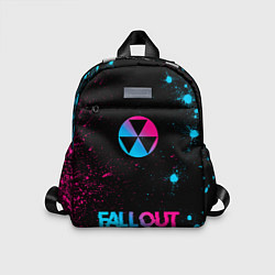 Детский рюкзак Fallout - neon gradient: символ, надпись, цвет: 3D-принт