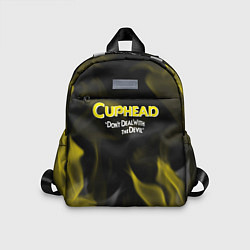Детский рюкзак Cuphead жёлтый огонь, цвет: 3D-принт