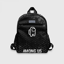 Детский рюкзак Among Us glitch на темном фоне: символ, надпись, цвет: 3D-принт