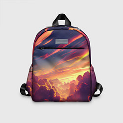 Детский рюкзак Закатное солнце в облаках, цвет: 3D-принт