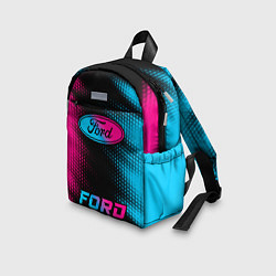 Детский рюкзак Ford - neon gradient: символ, надпись, цвет: 3D-принт — фото 2