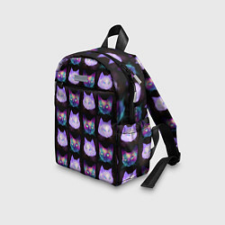 Детский рюкзак Неоновые кошачьи морды, цвет: 3D-принт — фото 2