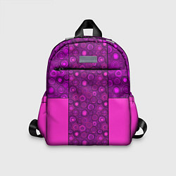 Детский рюкзак Розовый комбинированный неоновый узор, цвет: 3D-принт