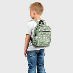 Детский рюкзак Череп в военной каске, цвет: 3D-принт — фото 2