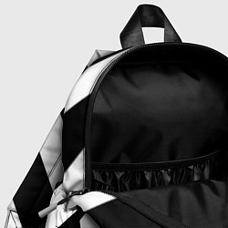 Детский рюкзак Черно белые полоски, цвет: 3D-принт — фото 2