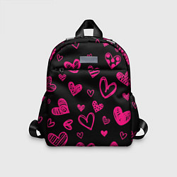 Детский рюкзак Розовые сердца, цвет: 3D-принт