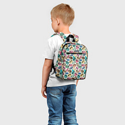 Детский рюкзак Губы разноцветные поп арт, цвет: 3D-принт — фото 2