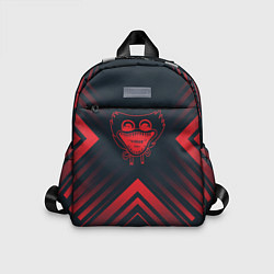 Детский рюкзак Красный символ Poppy Playtime на темном фоне со ст