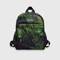 Детский рюкзак Полигональные фоны зеленые, цвет: 3D-принт