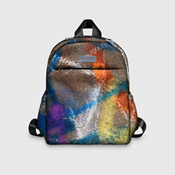 Детский рюкзак Рисунок цветными мелками на асфальте, цвет: 3D-принт
