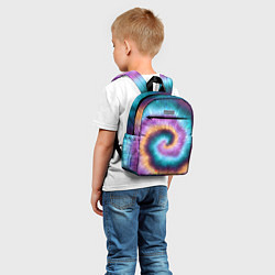 Детский рюкзак Сине-фиолетовый тай дай, цвет: 3D-принт — фото 2