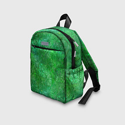 Детский рюкзак Узорчатый зеленый стеклоблок имитация, цвет: 3D-принт — фото 2