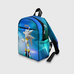 Детский рюкзак Соник серебряный, цвет: 3D-принт — фото 2