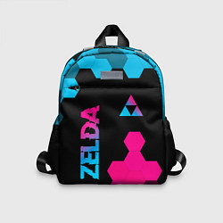 Детский рюкзак Zelda - neon gradient: надпись, символ