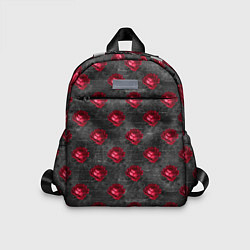 Детский рюкзак Красные бутоны цветов, цвет: 3D-принт
