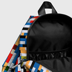 Детский рюкзак Геометрическое множество разноцветных блоков, цвет: 3D-принт — фото 2