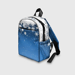 Детский рюкзак Снежный узор на синем фоне, цвет: 3D-принт — фото 2