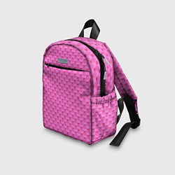 Детский рюкзак Геометрический современный розовый однотонный узор, цвет: 3D-принт — фото 2